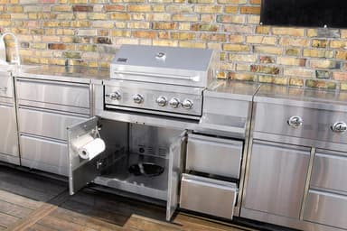 Myoutdoorkitchen - Inox Range - Fritstående gasgrill med 4 gasblus og infrarød brænder