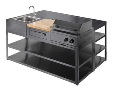 Nordic Line Sort  Udekøkken Integreret gasgrill (2 blus)