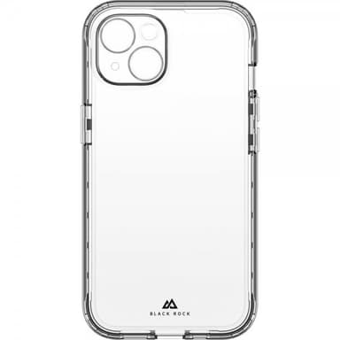 Black Rock iPhone 14 Plus Cover 360° Real Glass Case Sort Klar