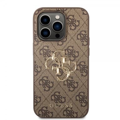 Guess iPhone 14 Pro Max Cover Big Metal Logo Brun
