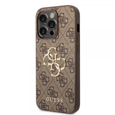 Guess iPhone 14 Pro Max Cover Big Metal Logo Brun