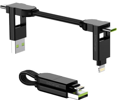 Rolling Square InCharge X 100W multi-port kabel (sort)