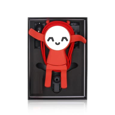 Dobbelt USB-biloplader med sjov mobilholder - hurtig opladning