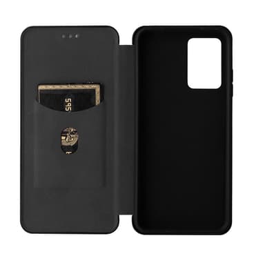 SKALO Xiaomi Redmi 10 5G Carbon Fiber Pungetui - Sort