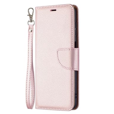 SKALO Samsung A13 5G Premium Litchi Flip Cover - Rosa guld