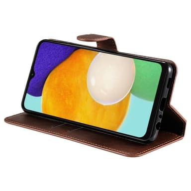 SKALO Samsung A13 5G Classic Pungetui - Brun