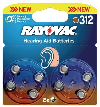 Rayovac Zink-Air Batteri Pr41 1.4 V 8-Bobler