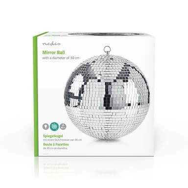 Disco Spejl Kugle | 30 cm | Sølv