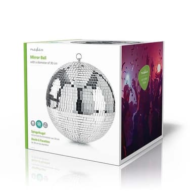 Disco Spejl Kugle | 30 cm | Sølv