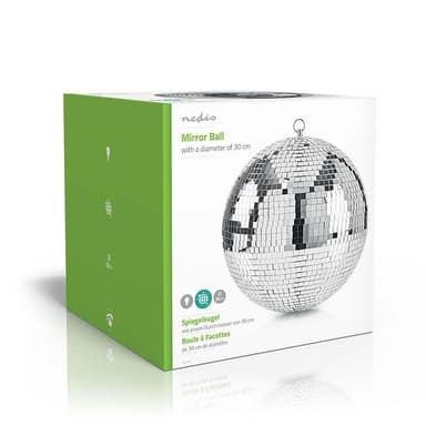 Disco Spejl Kugle | 30 cm | Sølv