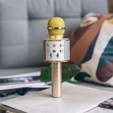 Forever BMS-300 Mikrofon med Bluetooth-højttaler, Guld