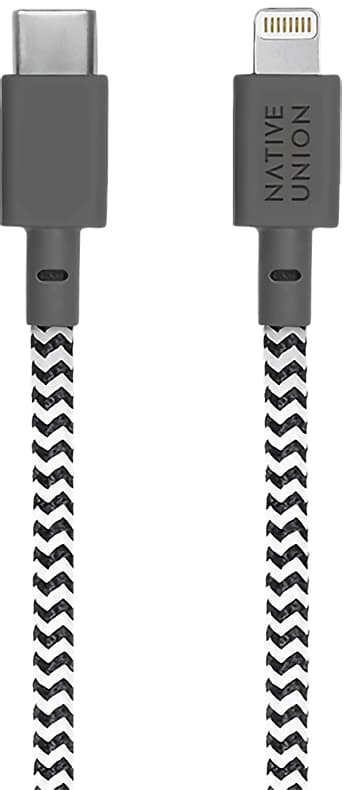 Native Union Belt XL USB-C til Lightning-kabel (zebra)