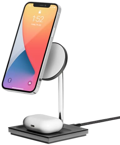 Native Union Snap 2-i-1 MagSafe stander til trådløs opladning (sort)
