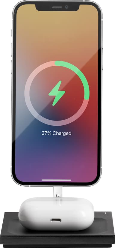 Native Union Snap 2-i-1 MagSafe stander til trådløs opladning (sort)