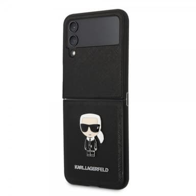 Karl Lagerfeld Samsung Galaxy Z Flip 4 Cover Saffiano Iconic Karl Sort