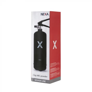 Nexa brandsläckare, 2 Kg ABC-pulver (Svart)