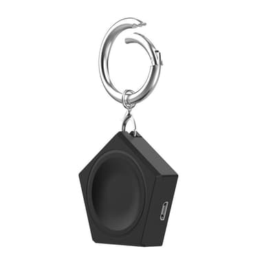 Trådløs oplader til Huawei Watch 3 Pro Pentagonal Smart Watch opladningsstation med nøglering - sort