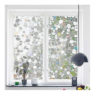 Privacy Window Film Frosted Dot Mønster Hvid 200x30 cm