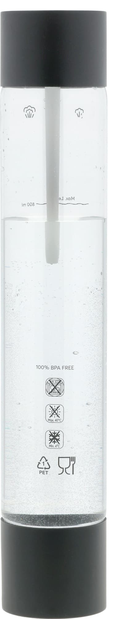 Nordic Sense flaske til kulsyremaskine 800 ml (sort)