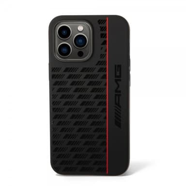 AMG iPhone 14 Pro Max Cover Liquid Silicone Carbon Pattern Sort