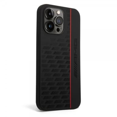 AMG iPhone 14 Pro Max Cover Liquid Silicone Carbon Pattern Sort