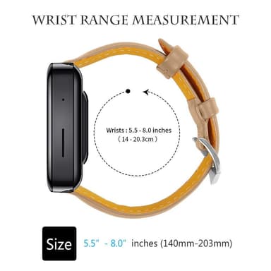 SKALO Læder Rem Garmin Vivomove 3S - Beige