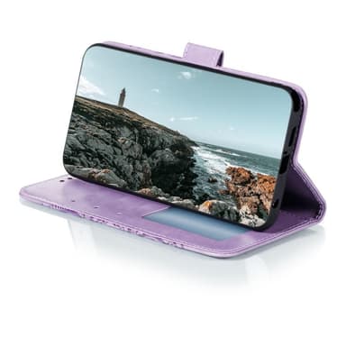 SKALO Samsung A22 4G Mandala Flip Cover - Lilla