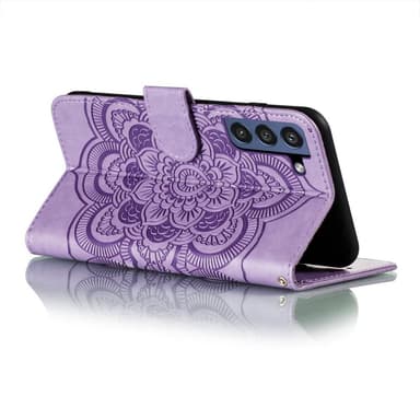 SKALO Samsung S21 FE Mandala Flip Cover - Lilla