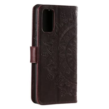 SKALO Samsung A52/A52s Mandala Flip Cover - Mørkebrun