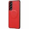 SKALO Samsung S21 FE DOLIZMA 2 i 1 magnetisk pungetui - Rød