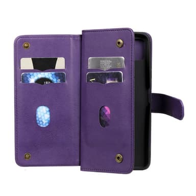 SKALO Samsung A22 5G 10-RUM Flip Cover - Lilla