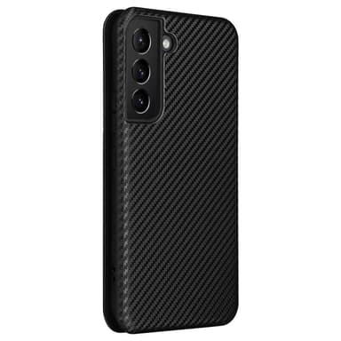 SKALO Samsung S22 Carbon Fiber Pungetui - Sort