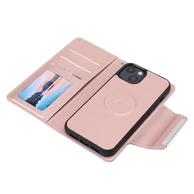 SKALO iPhone 13 DOLIZMA 2 i 1 magnetisk pungetui - Rosa guld