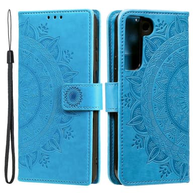SKALO Samsung S22+ Mandala Flip Cover - Blå - Blå