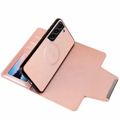 SKALO Samsung S21 FE DOLIZMA 2 i 1 magnetisk pungetui - Rosa guld