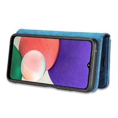 DG MING Samsung A22 5G 2-i-1 Magnet Pungetui - Blå