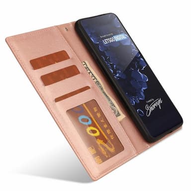 SKALO Samsung S21 FE DOLIZMA 2 i 1 magnetisk pungetui - Rosa guld