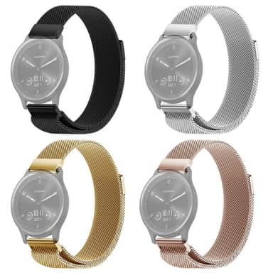 SKALO Milanese Loop til Garmin Vivomove 3S - Guld