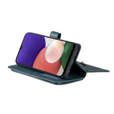 SKALO Samsung A22 5G 10-RUM Flip Cover - Mørkegrøn