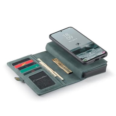 CaseMe Samsung S21 FE CaseMe Big Wallet 2in1 Magnet Pungetui - Grøn