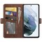 SKALO Samsung S21 FE Premium Wallet Flip Cover - Brun
