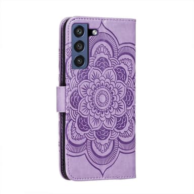 SKALO Samsung S21 FE Mandala Flip Cover - Lilla