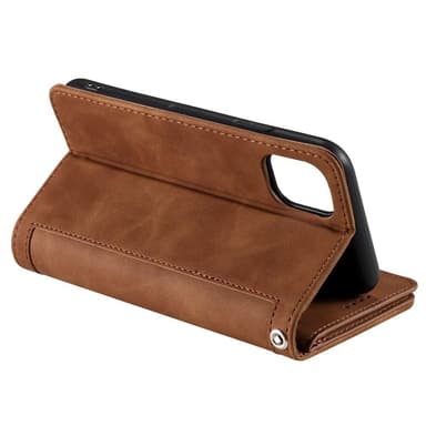 SKALO Samsung A22 5G Big Wallet Ruskind Pungetaske - Brun