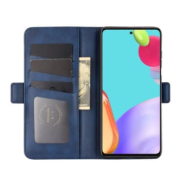 SKALO Samsung A52/A52s Premium Wallet Flip Cover - Blå