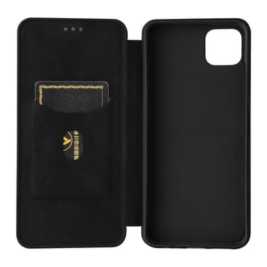 SKALO Samsung A22 5G Carbon Fiber Pungetui - Sort