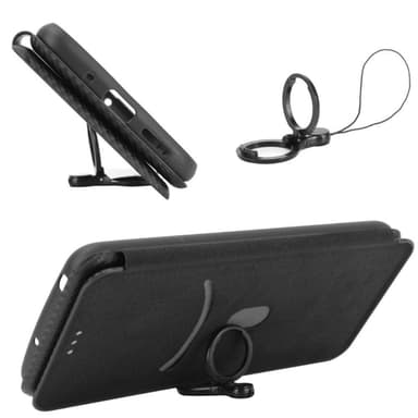 SKALO Samsung A22 5G Carbon Fiber Pungetui - Sort