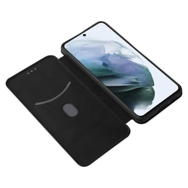 SKALO Samsung S21 FE Carbon Fiber Pungetui - Sort