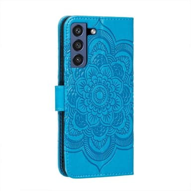 SKALO Samsung S21 FE Mandala Flip Cover - Blå