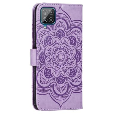 SKALO Samsung A22 4G Mandala Flip Cover - Lilla