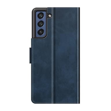 SKALO Samsung S21 FE Premium Wallet Flip Cover - Blå